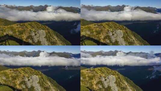 南阿尔卑斯山反演延时高清在线视频素材下载