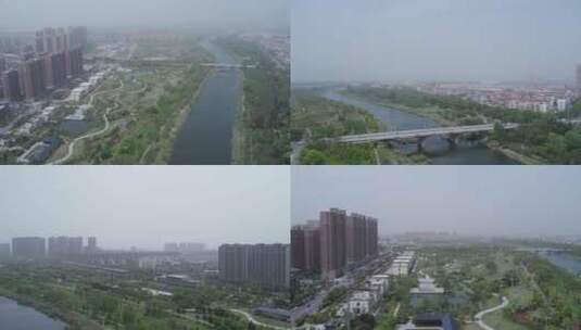 永城沱河绿化高清在线视频素材下载