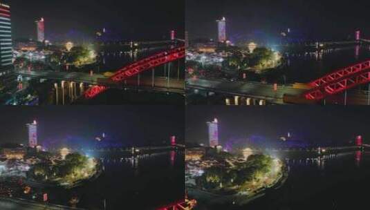 【正版素材】四川宜宾夜景航拍0068高清在线视频素材下载