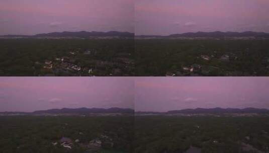 杭州西溪湿地日落夜景高清在线视频素材下载