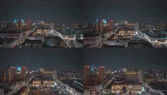 哈尔滨索菲亚教堂城市航拍高清在线视频素材下载