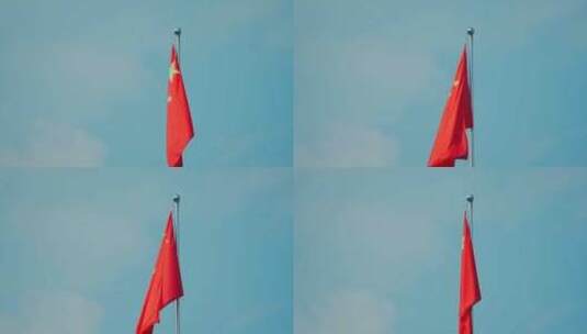 天空国旗飘扬高清在线视频素材下载