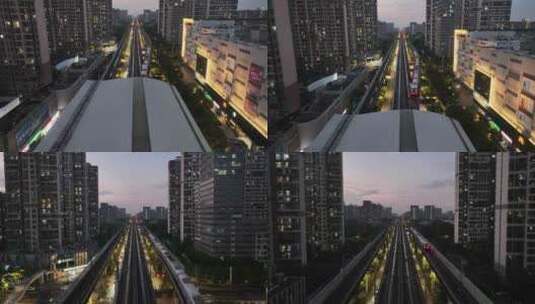 上海嘉定11号线航拍高清在线视频素材下载