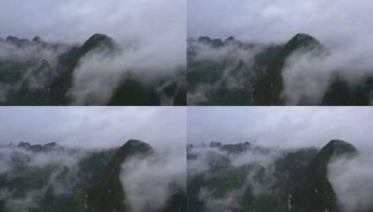 航拍雨后群山云雾缭绕山峦叠嶂山脉山川高清在线视频素材下载