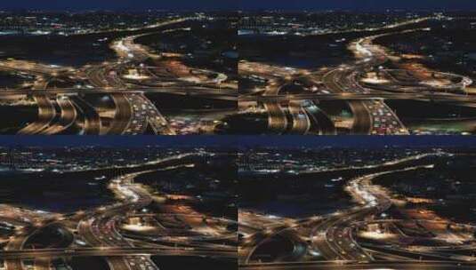 城市高架桥交通竖屏航拍高清在线视频素材下载