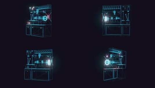 修鞋设备全息旋转4k高清在线视频素材下载
