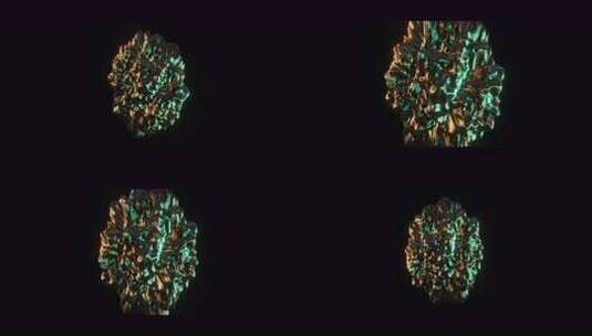 抽象艺术的3d球体循环渲染，带有超现实的高清在线视频素材下载