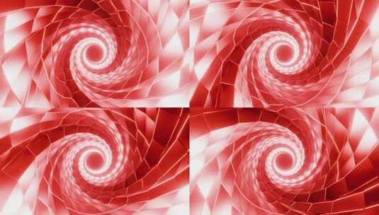 发光霓虹螺旋抽象隧道的3D动画高清在线视频素材下载