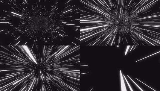 星光璀璨的光芒以极快的光速飞过超空间高清在线视频素材下载