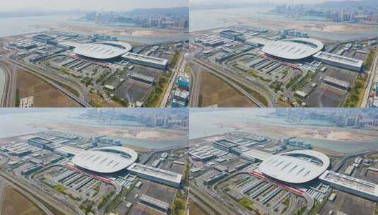 港珠澳国家口岸大楼高清在线视频素材下载