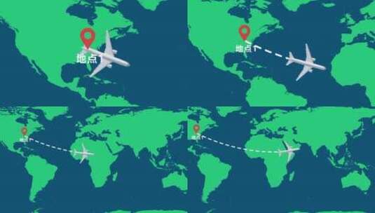 飞行路线模板高清AE视频素材下载