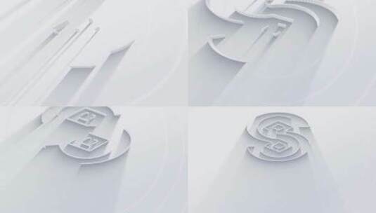 logo标志三维轮廓勾勒形态演绎清晰的动画高清AE视频素材下载