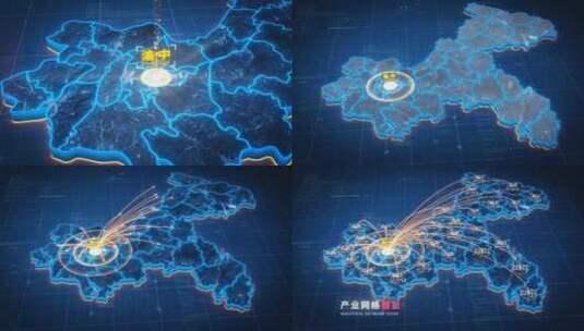 原创【重庆】地图辐射AE模板高清AE视频素材下载