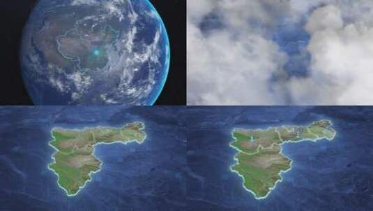 三门峡市-地球俯冲到区位地图高清AE视频素材下载