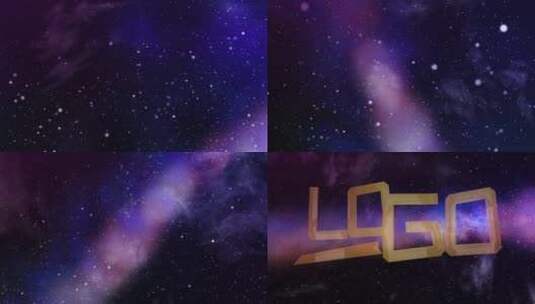 粒子太空logo动画AE模板高清AE视频素材下载
