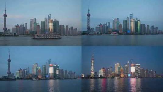 上海东方明珠城市延时画面航拍高清视频素材高清在线视频素材下载