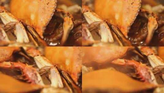 网红美食鸡爪年糕肉蟹煲 (4)高清在线视频素材下载