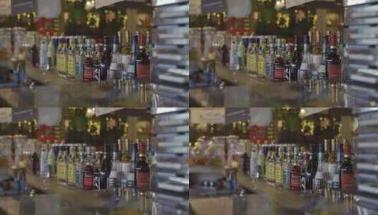音乐餐厅扫光拍摄酒瓶100帧可升格高清在线视频素材下载