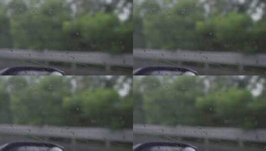 雨天开车升格高清在线视频素材下载