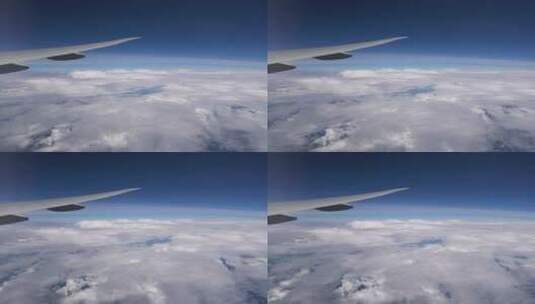 在云中高飞的飞机高清在线视频素材下载