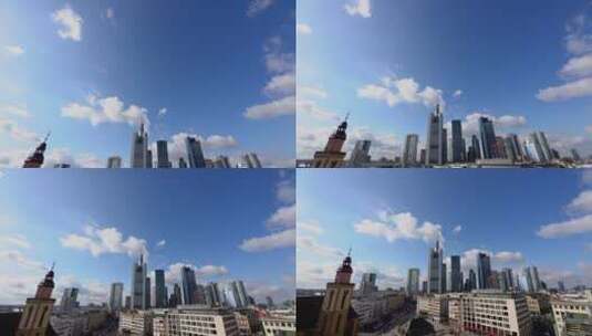城市航拍的摩天大楼高清在线视频素材下载