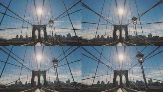 布鲁克林大桥建筑高清在线视频素材下载