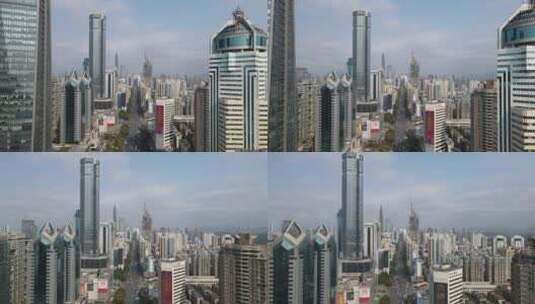 航拍深圳城市高楼建筑高清在线视频素材下载