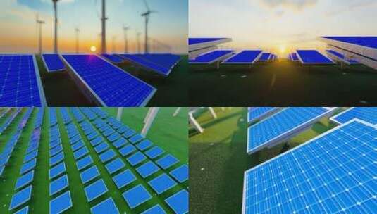 4K 太阳能清洁能源发电高清在线视频素材下载
