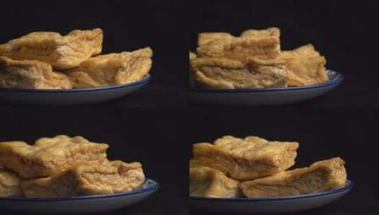 传统食品油豆腐4k旋转展示高清在线视频素材下载