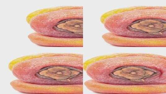陕西富平柿饼美食4k滑轨平移高清在线视频素材下载
