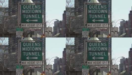 通往隧道的街道标志高清在线视频素材下载