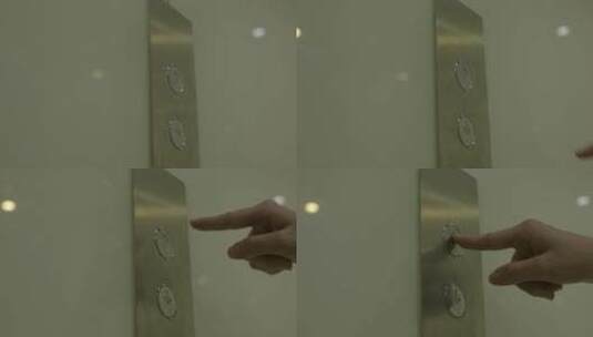 女商人办公大楼商务酒店按电梯特写手指按钮高清在线视频素材下载