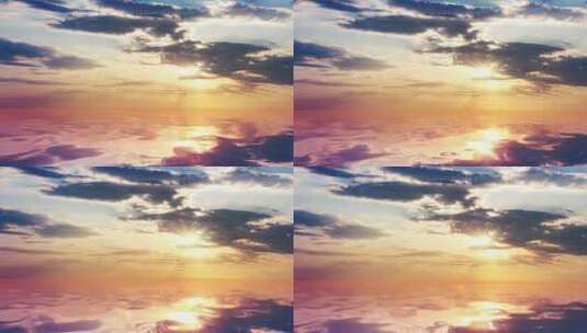 唯美的海边夕阳云彩落日风景高清在线视频素材下载