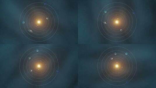 太阳系 3d 模拟高清在线视频素材下载