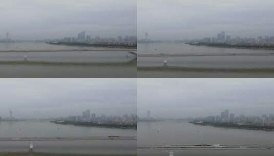 灰霾天气下的珠江高清在线视频素材下载