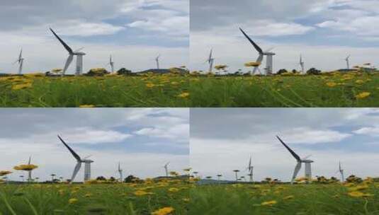 户外自然风光风车竖版实拍高清在线视频素材下载
