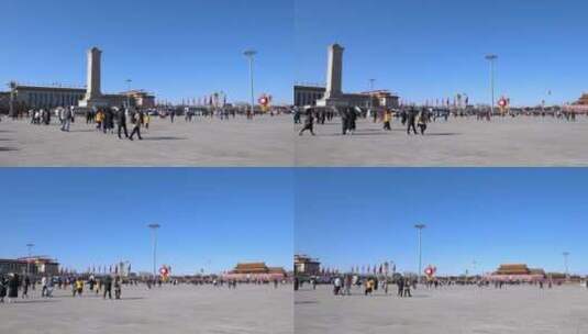 天安门广场摇镜头大全景高清在线视频素材下载
