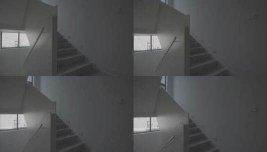 别墅豪宅内转角楼梯SLOG3高清在线视频素材下载