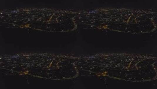 福州城市夜景航拍高清在线视频素材下载