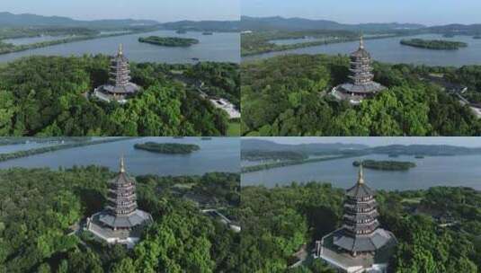 杭州西湖雷峰塔高清在线视频素材下载