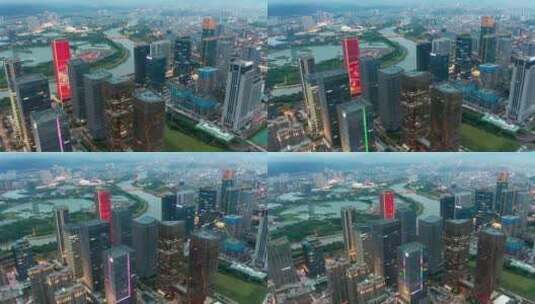 浙江义乌CBD城市地标 4K航拍高清在线视频素材下载