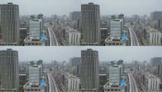 湖北襄阳城市交通航拍高清在线视频素材下载