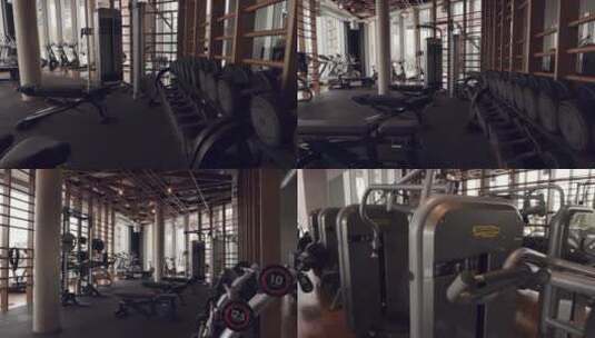 健身房健身设备高清在线视频素材下载