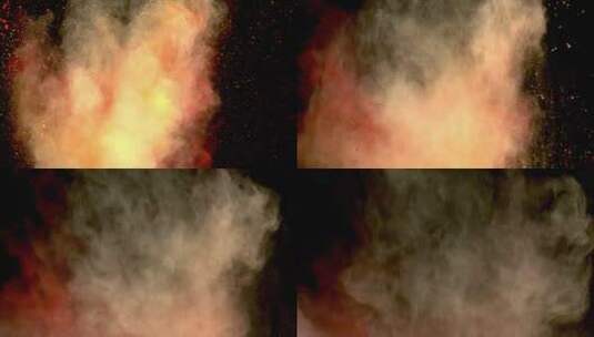 4K彩色粉尘爆炸喷射飞溅带Alpha   (4)高清在线视频素材下载