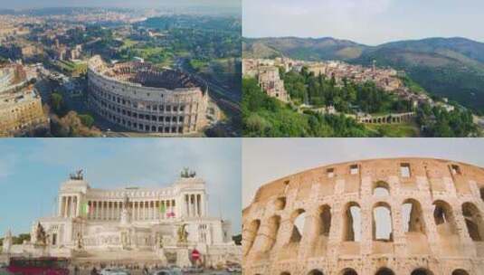 意大利罗马城市航拍合集高清在线视频素材下载