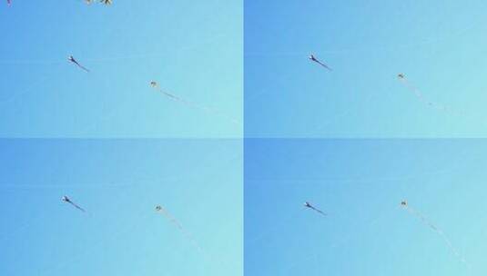 晴朗天空下的风筝高清在线视频素材下载