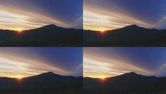 腾冲火山的夕阳日落高清在线视频素材下载