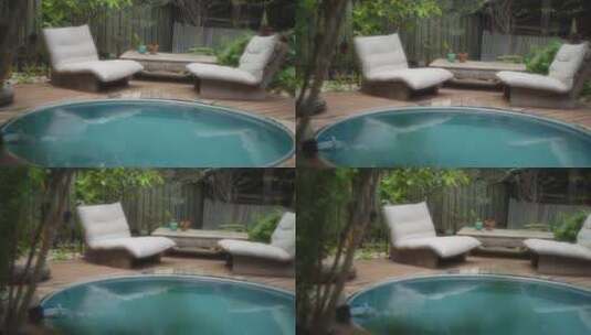 度假屋的游泳池高清在线视频素材下载