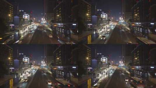 重庆红锦大道夜景高清在线视频素材下载