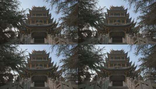 8K重庆鸿恩寺古建筑实拍高清在线视频素材下载